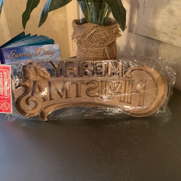 Vintage, NEW IN PLASTIC, MERRY CHRISTMAS, plastic wall decoration. 1960’s. - Picture 6 of 7